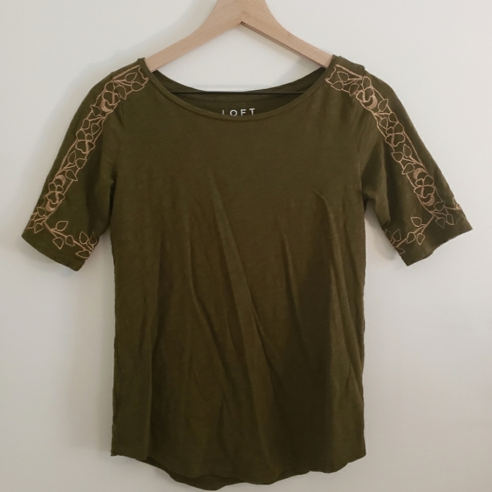 Loft Embroidered Top